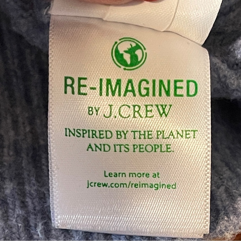 J. Crew Gray Merino Wool Alpaca Blend Sweater Pullover Cozy Grunge Preppy Large - Picture 10 of 11
